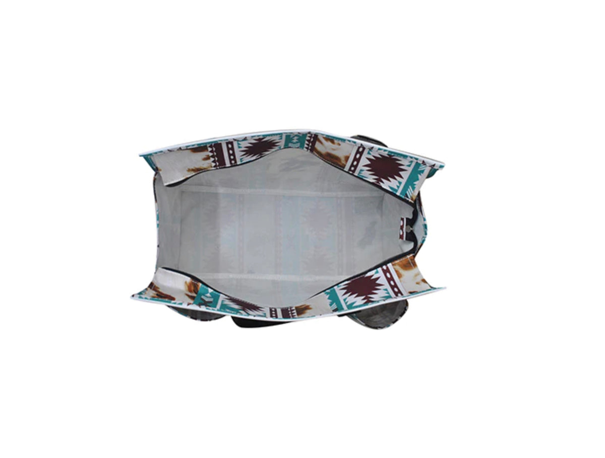 Western Cow Caddy Organizer Tote Bag