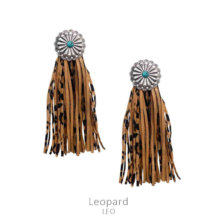 Concho Cascade Tassel Earrings