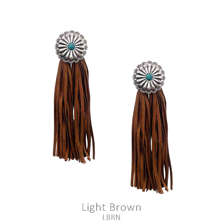 Concho Cascade Tassel Earrings