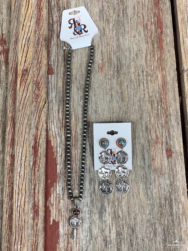 Triple Buffalo Nickel Earrings