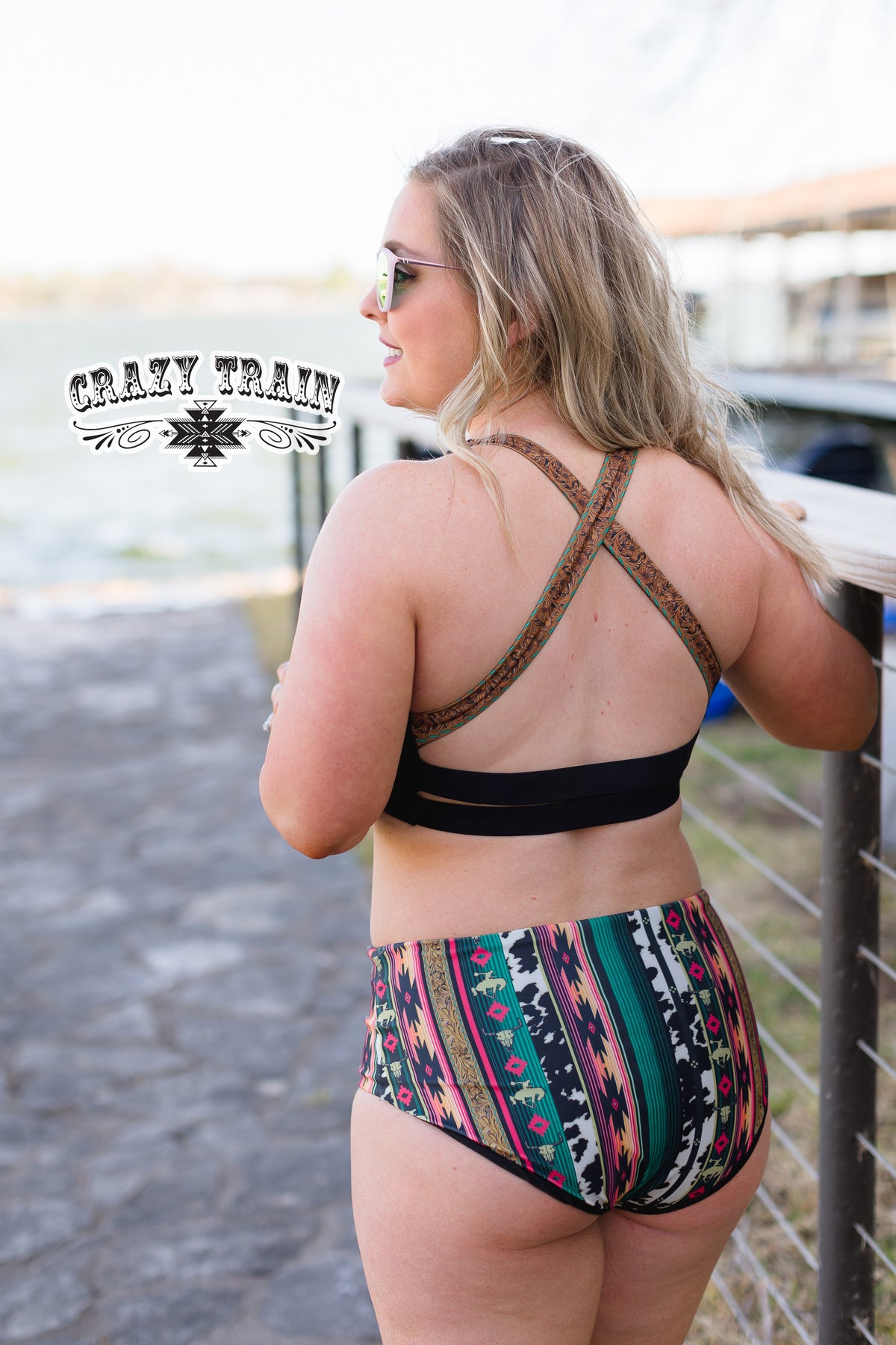 Saddle Strap Swim Top