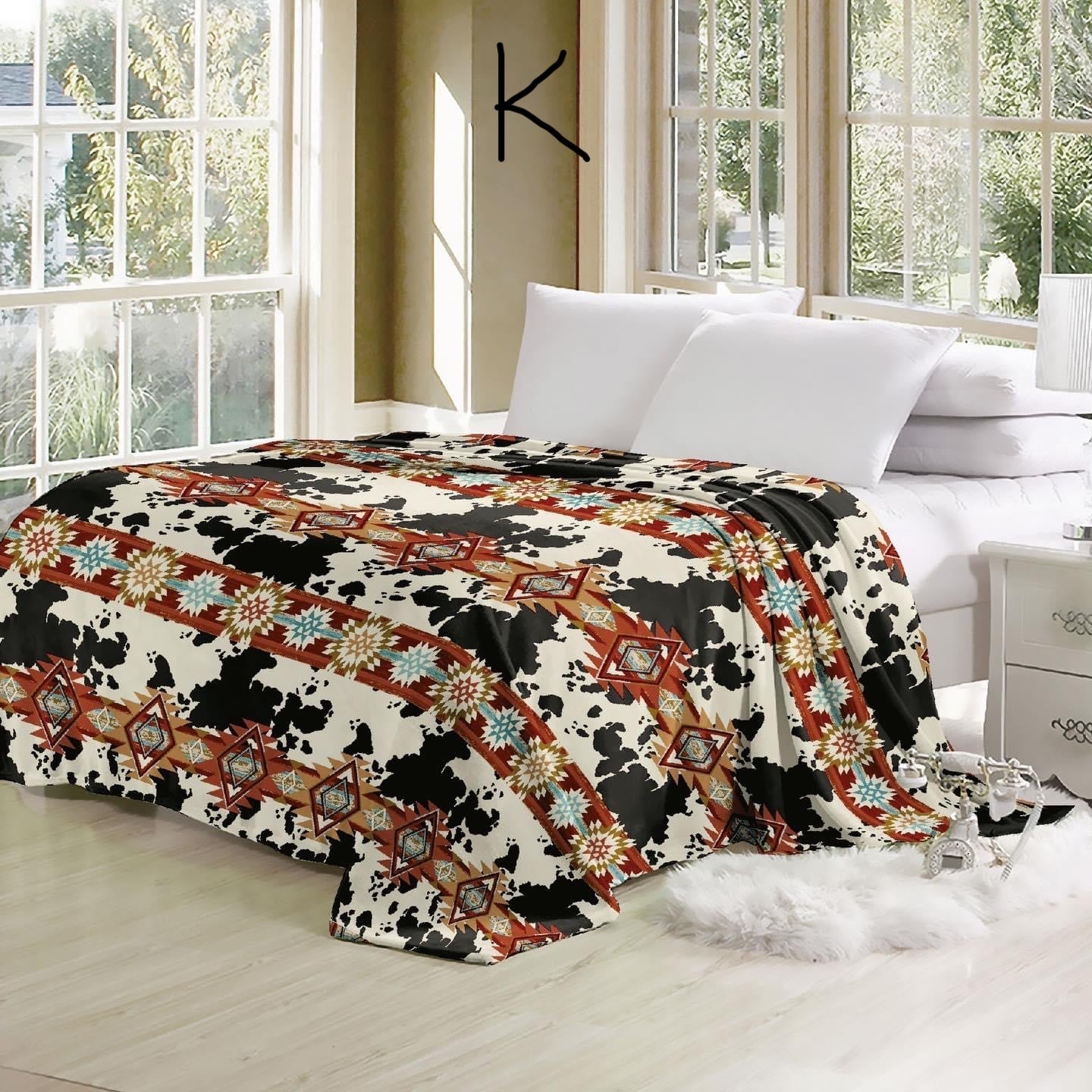 Western Print Throw Blanket