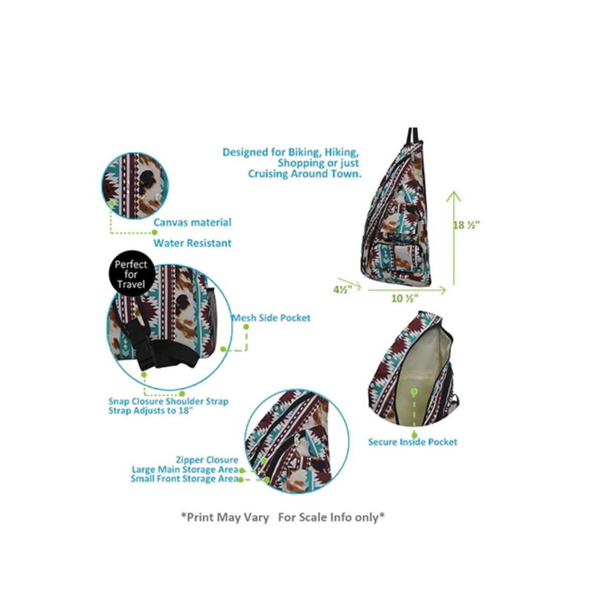 Western Cow Sling Backpack