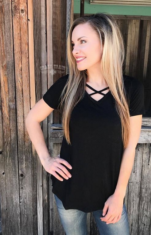 Cross Roads Top - Ropes and Rhinestones