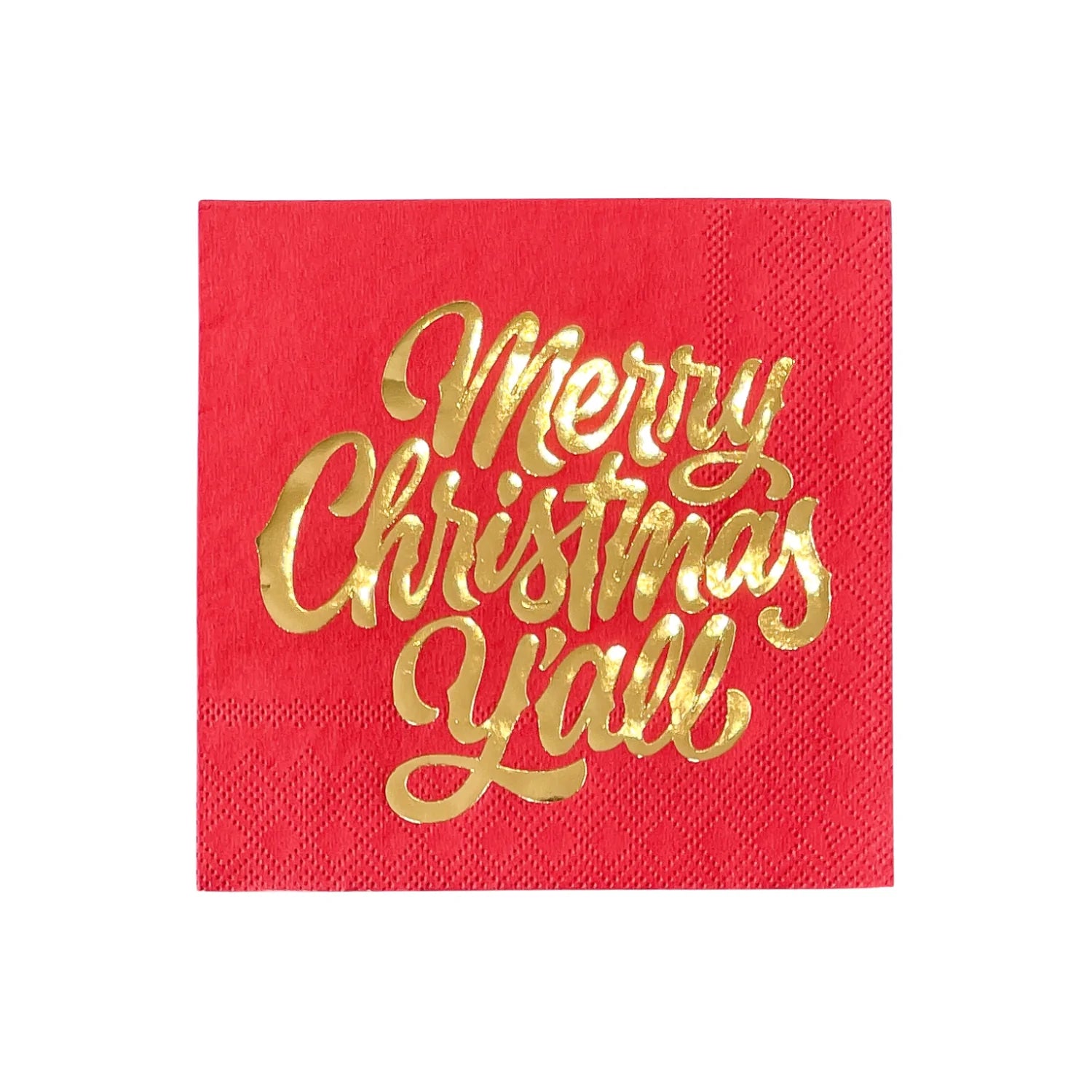 Merry Christmas Ya’ll Cocktail Napkins