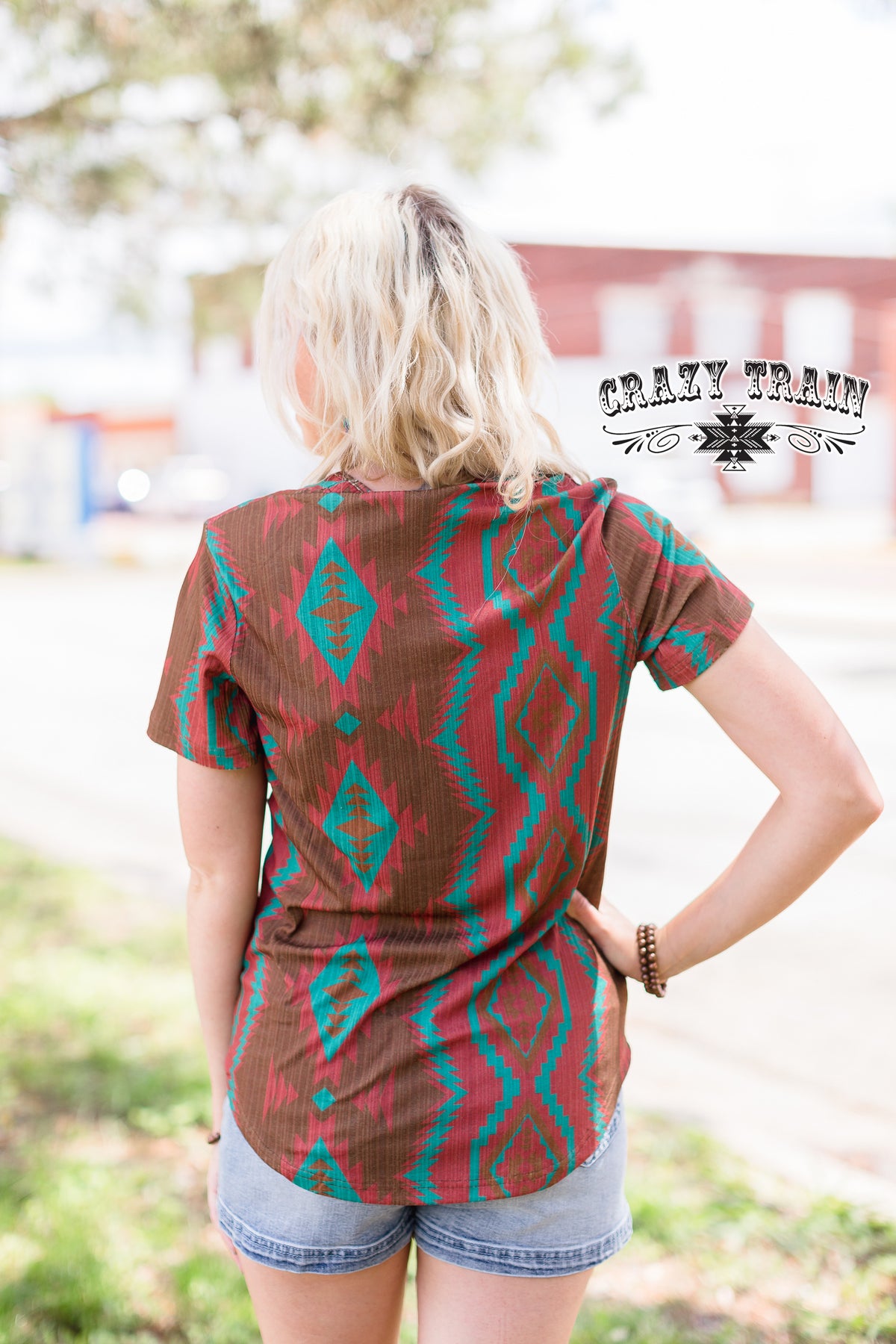 Adobe Rust Aztec Top