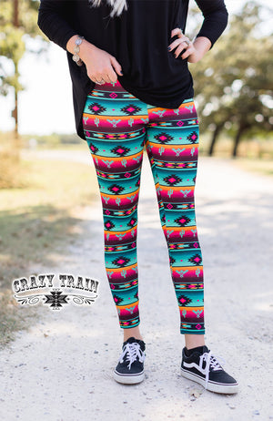 Crazy Train Lady Bird Leggings - Ropes and Rhinestones