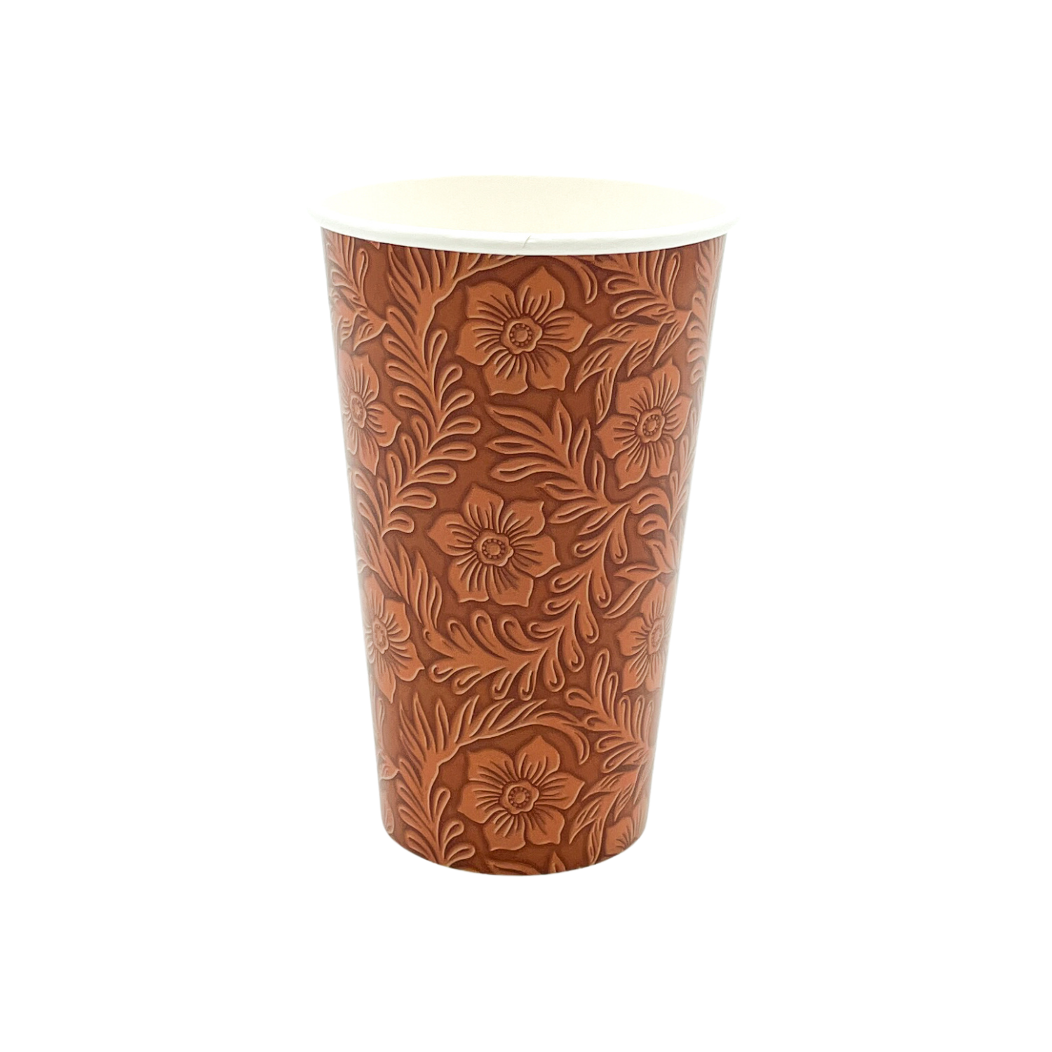 Floral Tooled Leather Cups