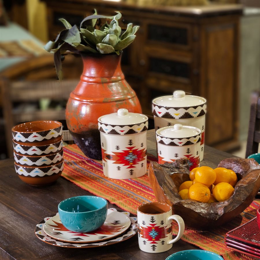 Del Sol Aztec 16 pc Dinnerware Set