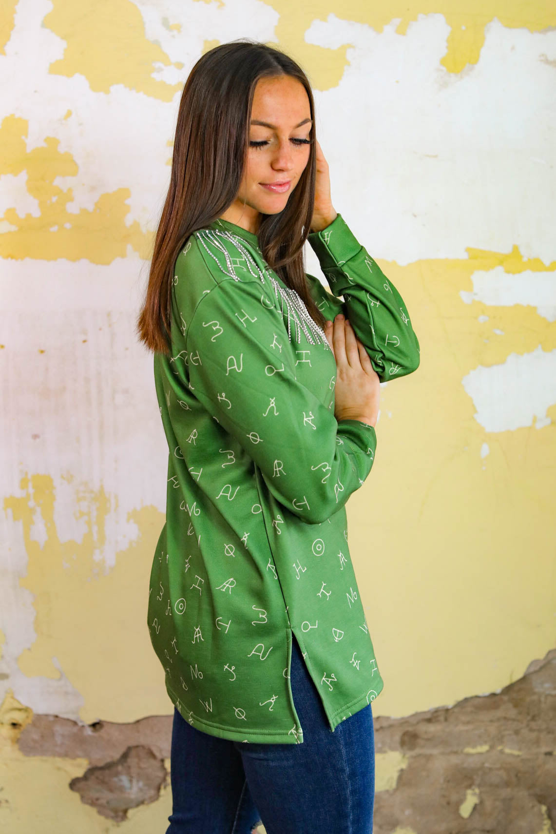 Rhinestone Fringe Brands Top