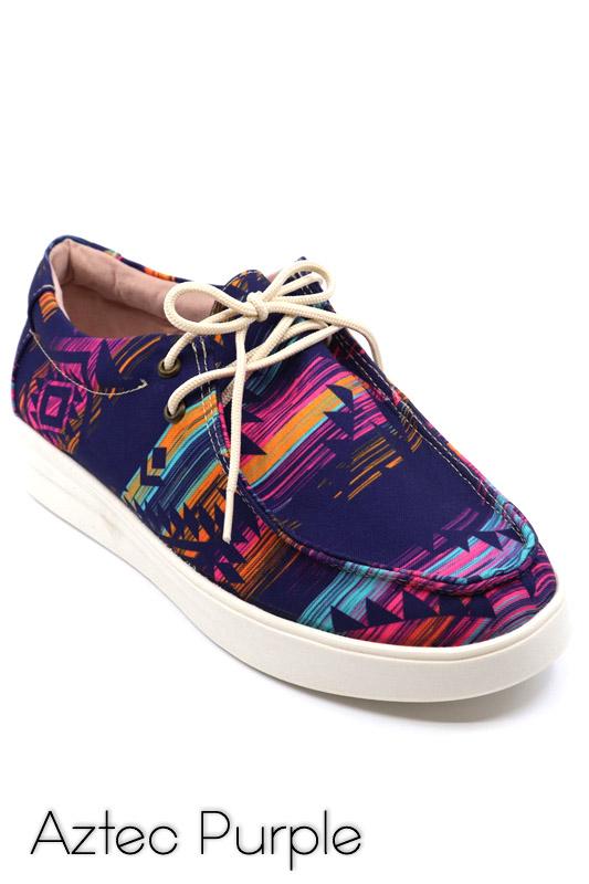 Aztec Casual Tie Shoes