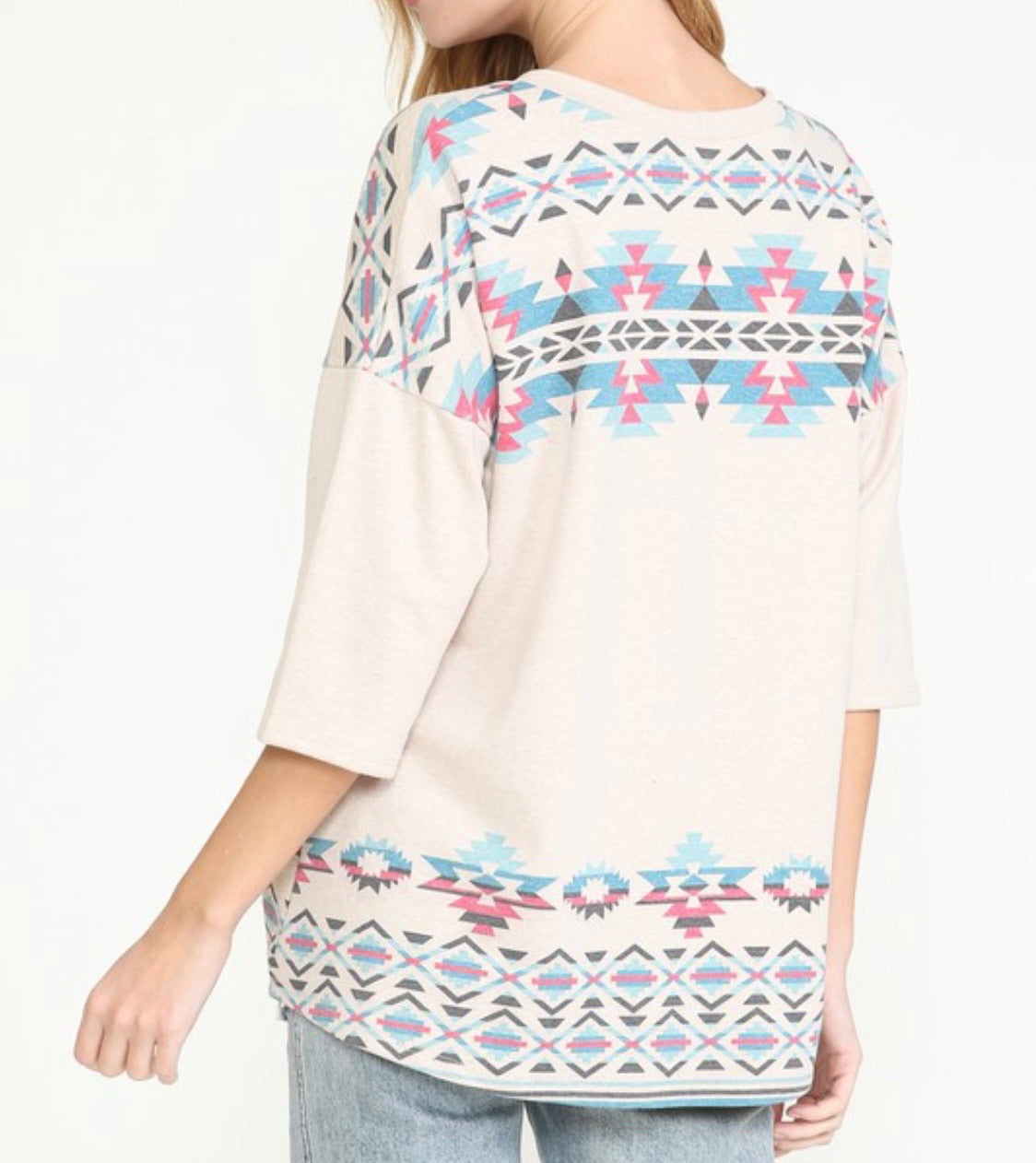 Tan Aztec Top