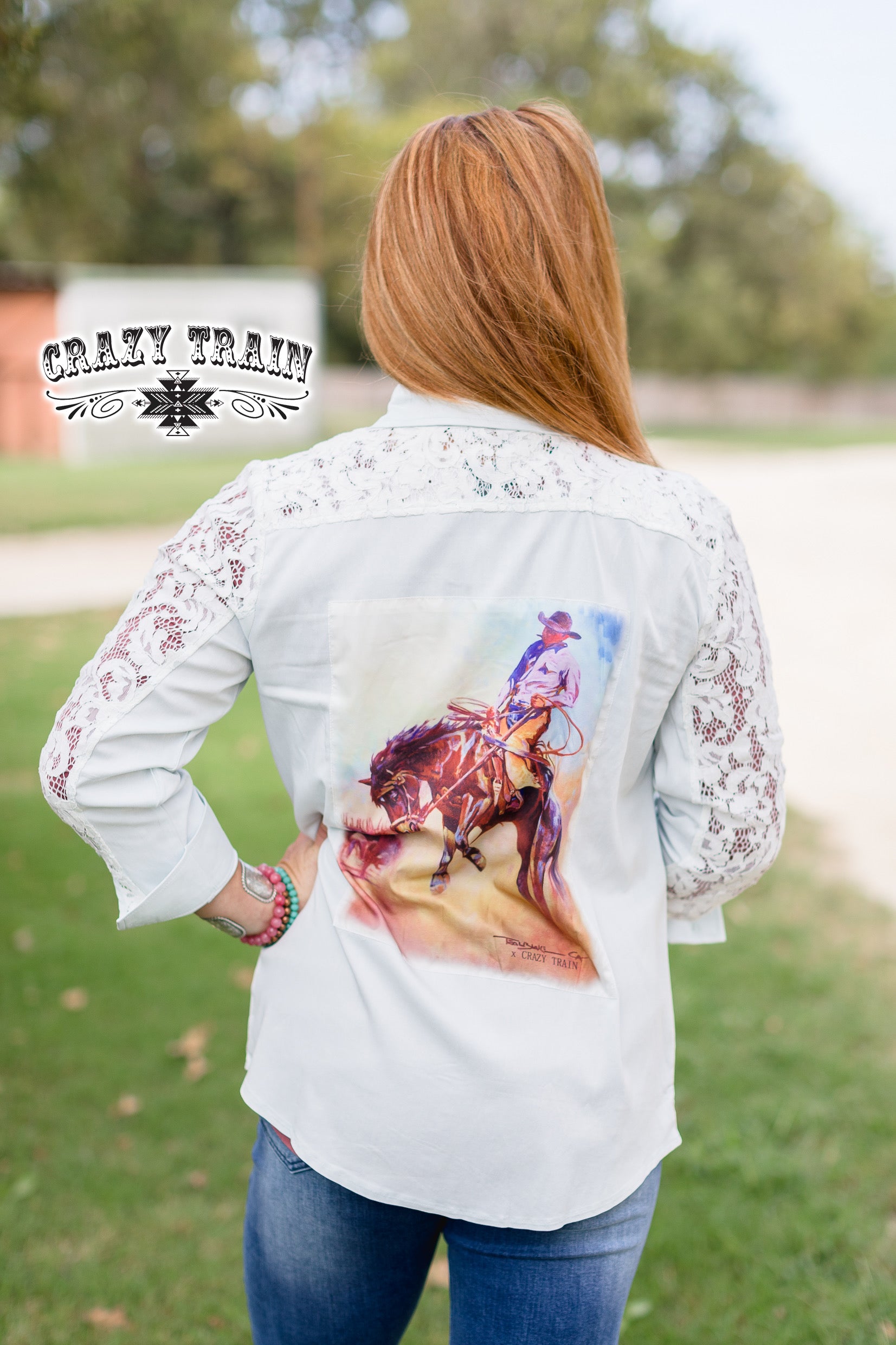 Crazy Teal Collab Top