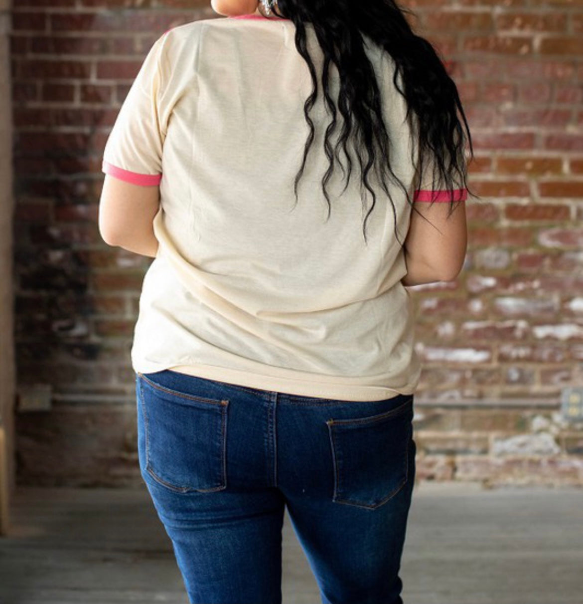 Desert Cowboy Pink Yoke Top