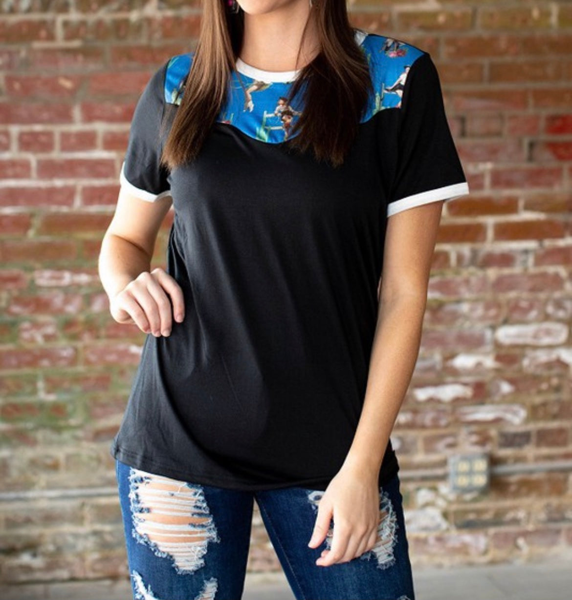 Pin Up Cowgirl Yoke Top