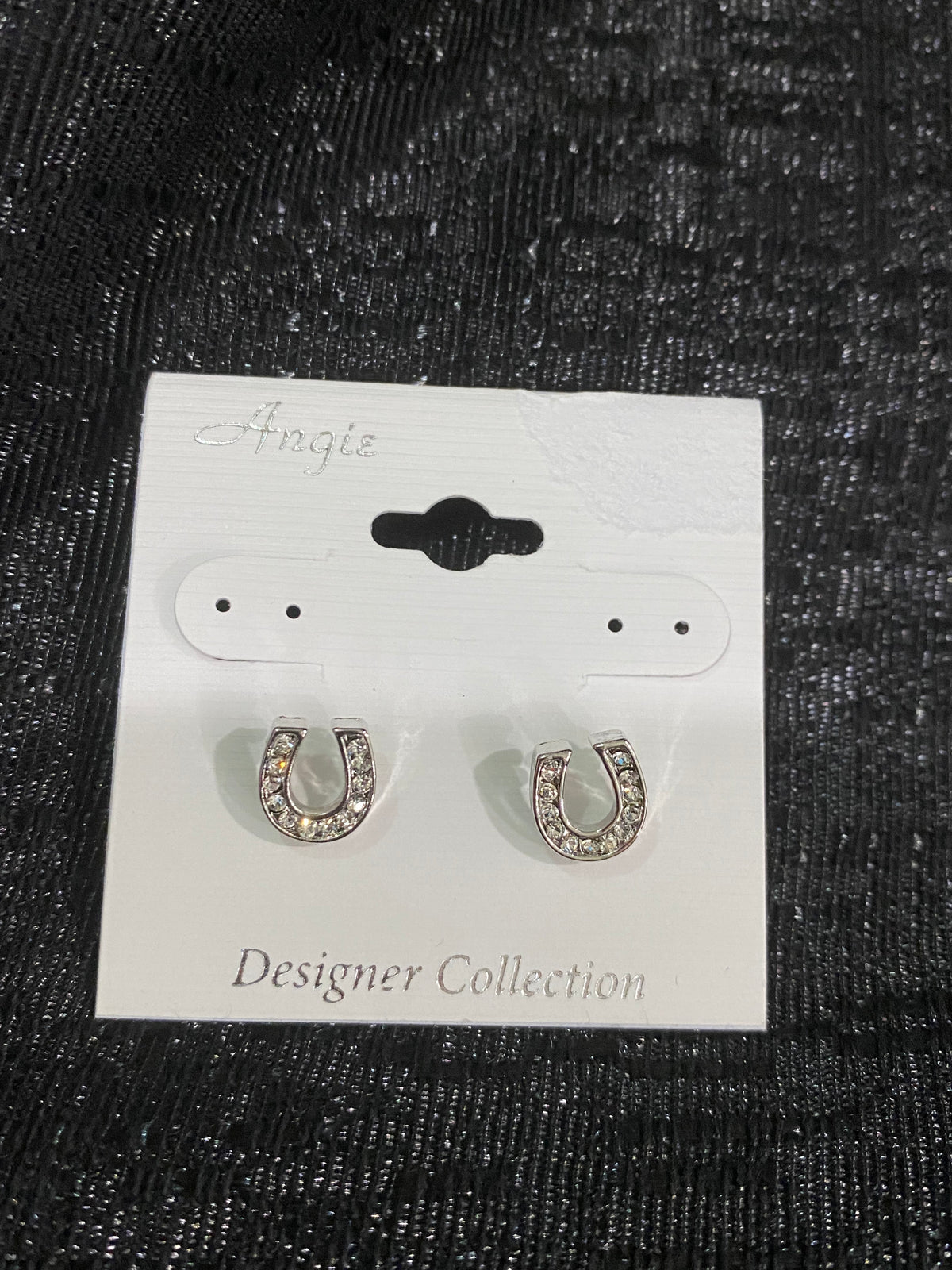 Crystal Horseshoe Post Earring
