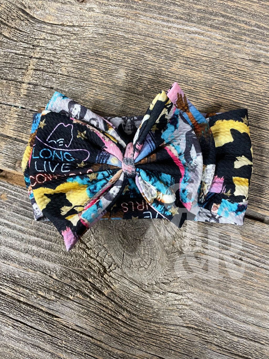 Western Print Headband Bows