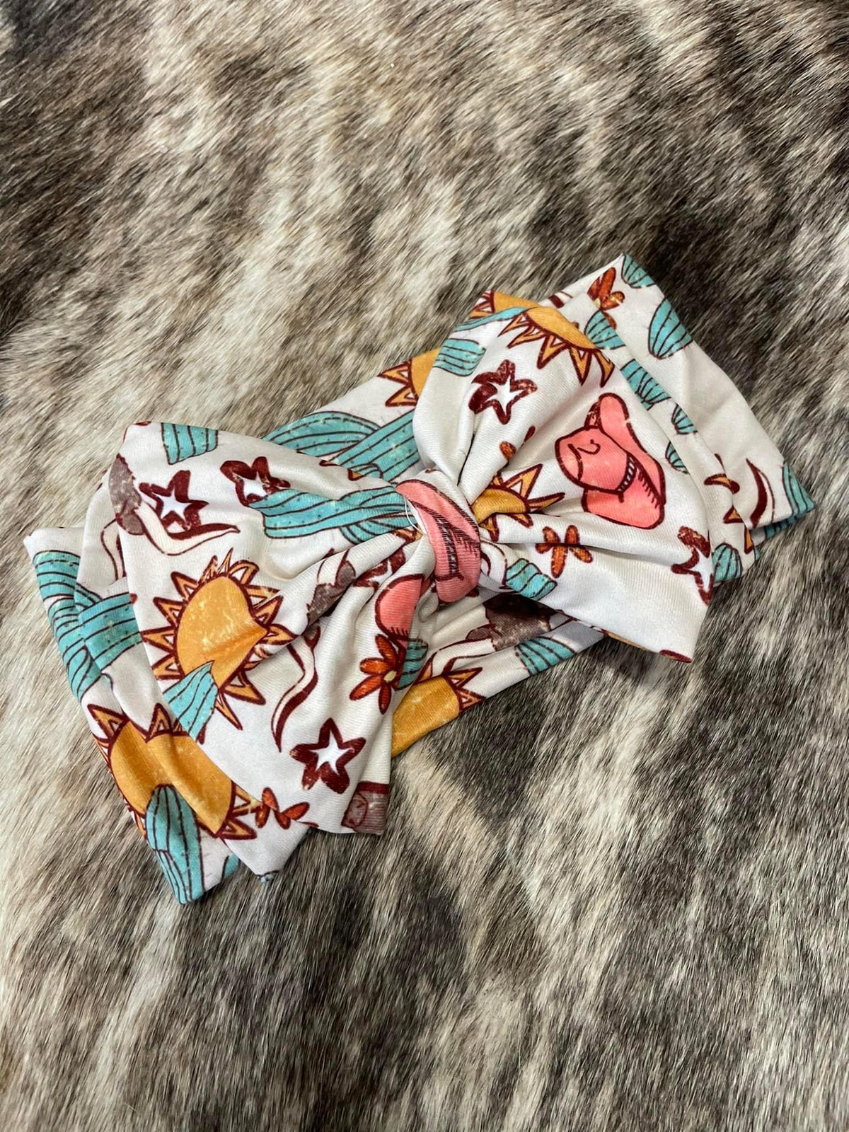 Cactus Sunrise Headband Bow