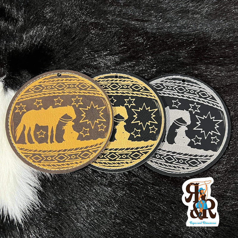 Western Leatherette Christmas Ornament