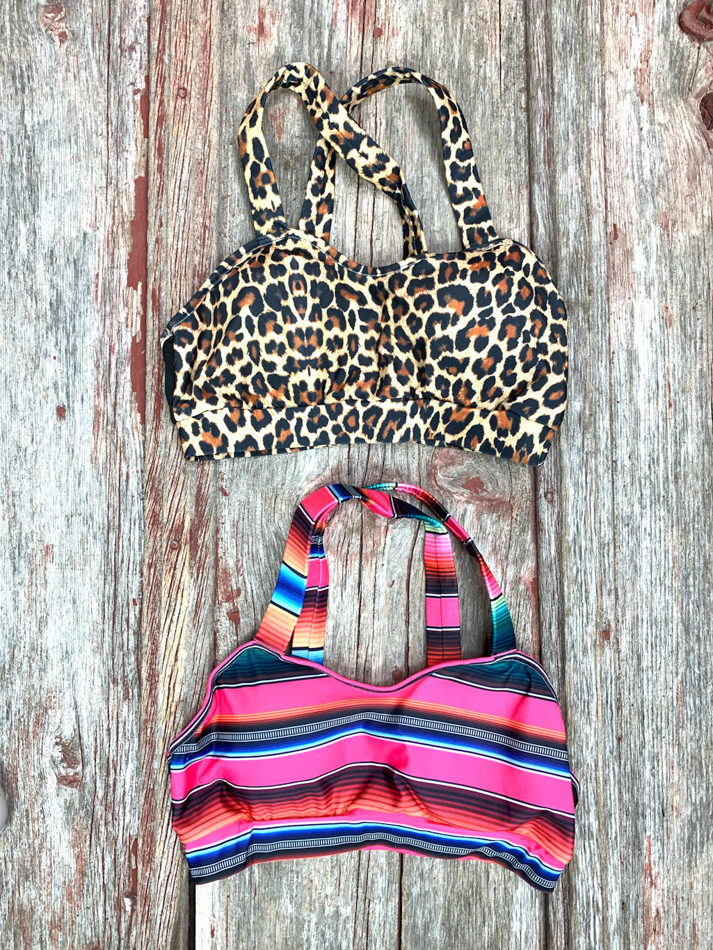 Criss Cross Serape or Leopard Bralette