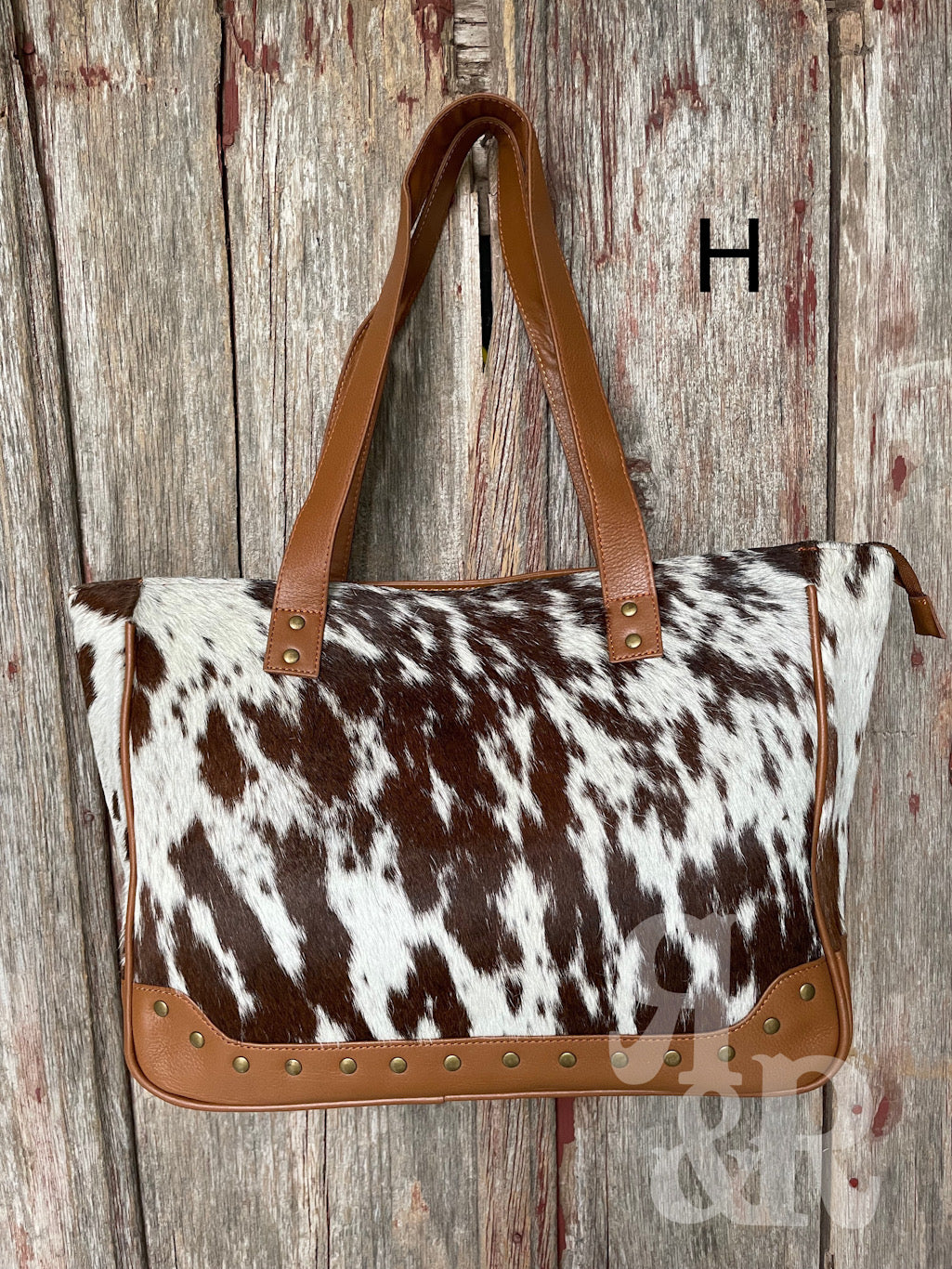 Cowhide Calamity Tote Bag