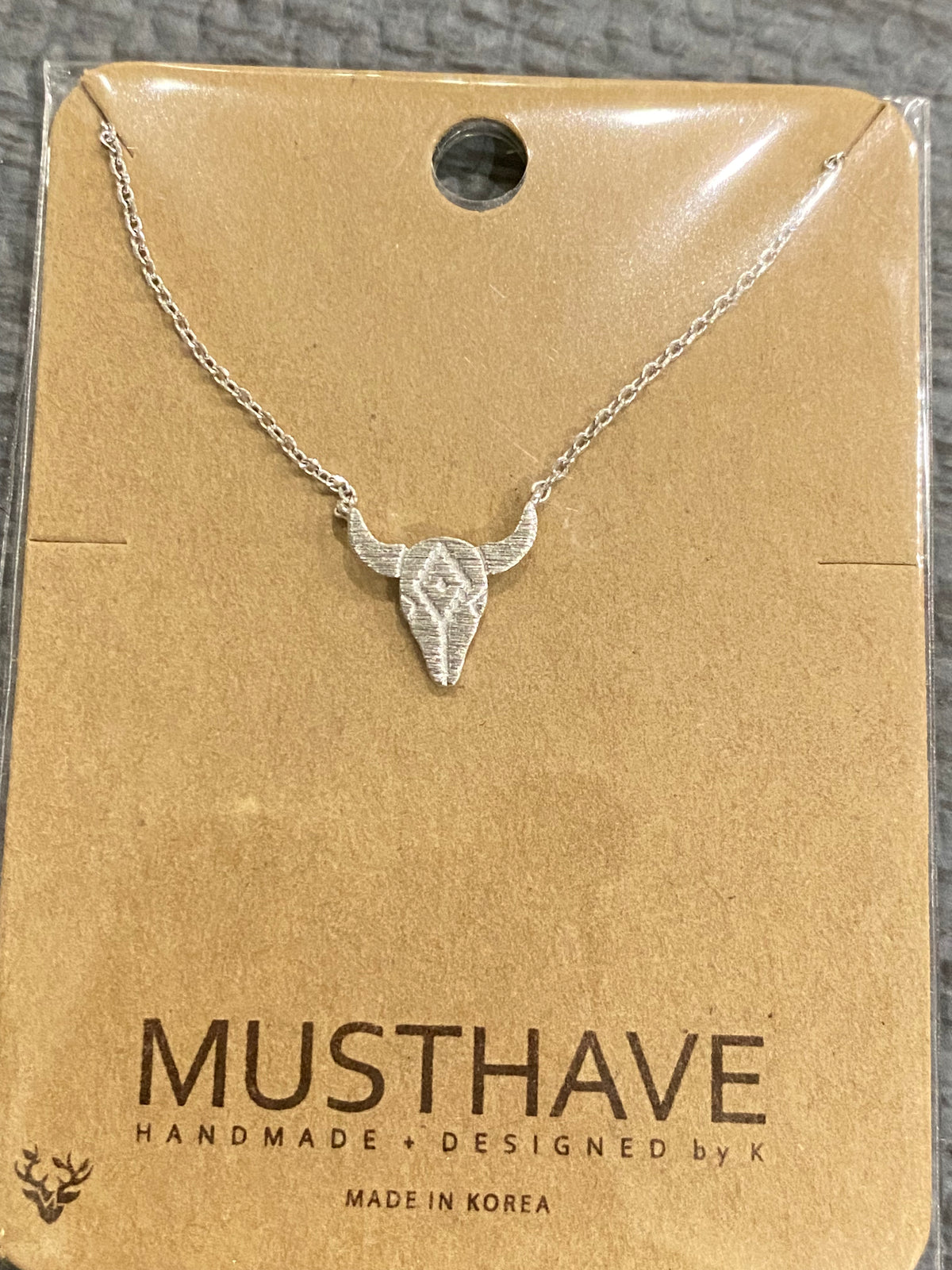 Petite Aztec Skull Necklace