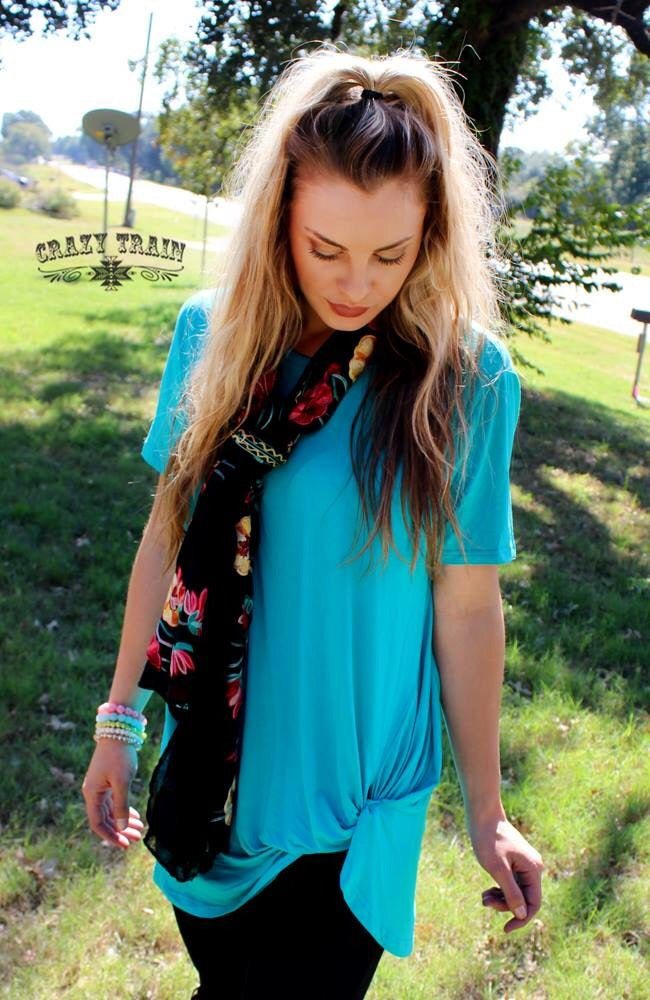 Turquoise Knot Top