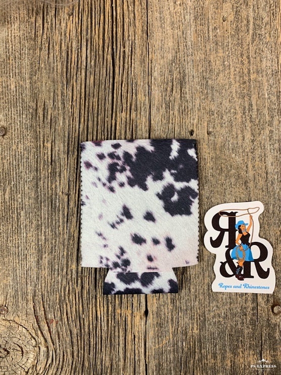 Cowhide Print Drink Sleeve