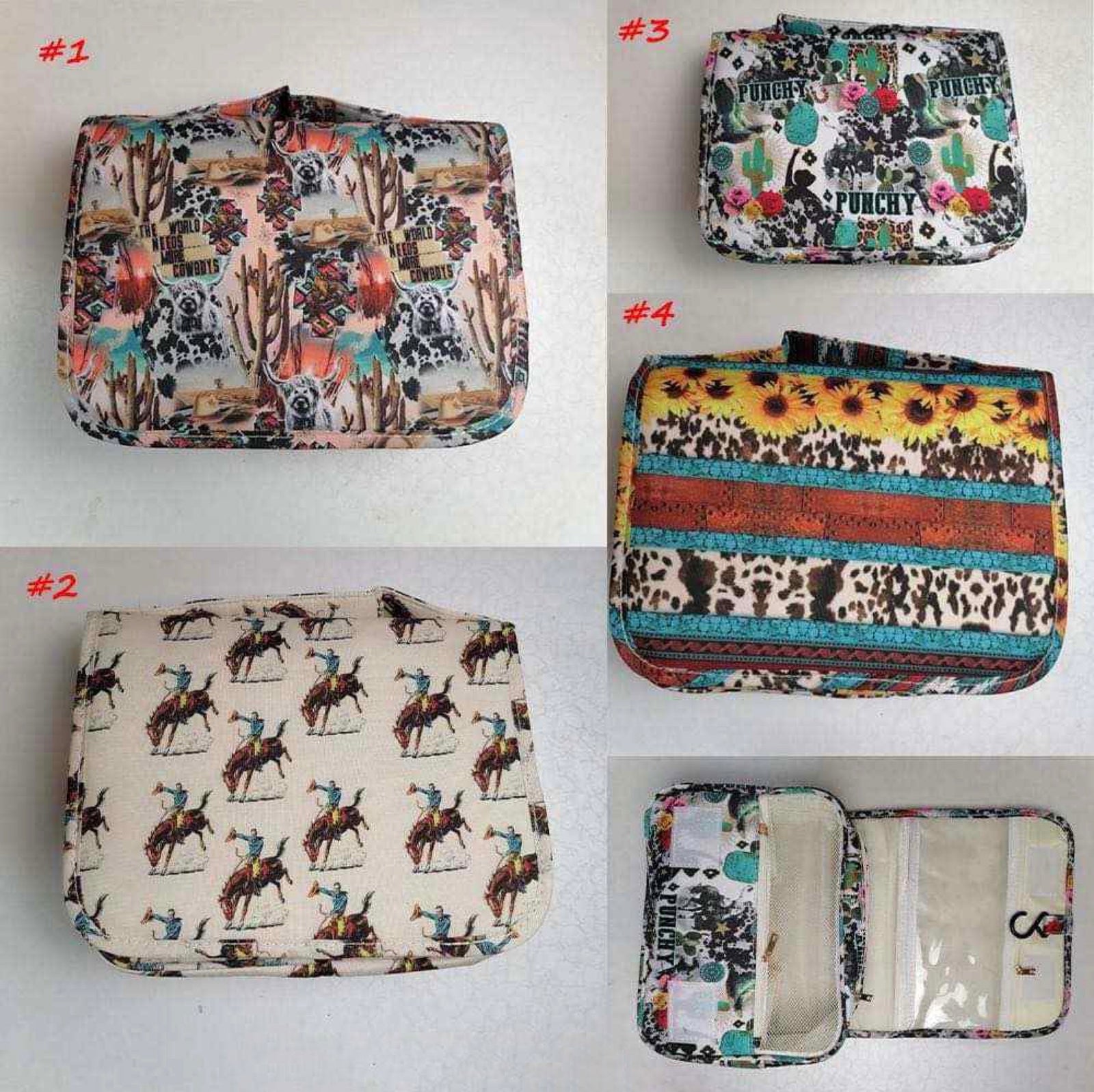 Western Print Travel Toiletry Bag
