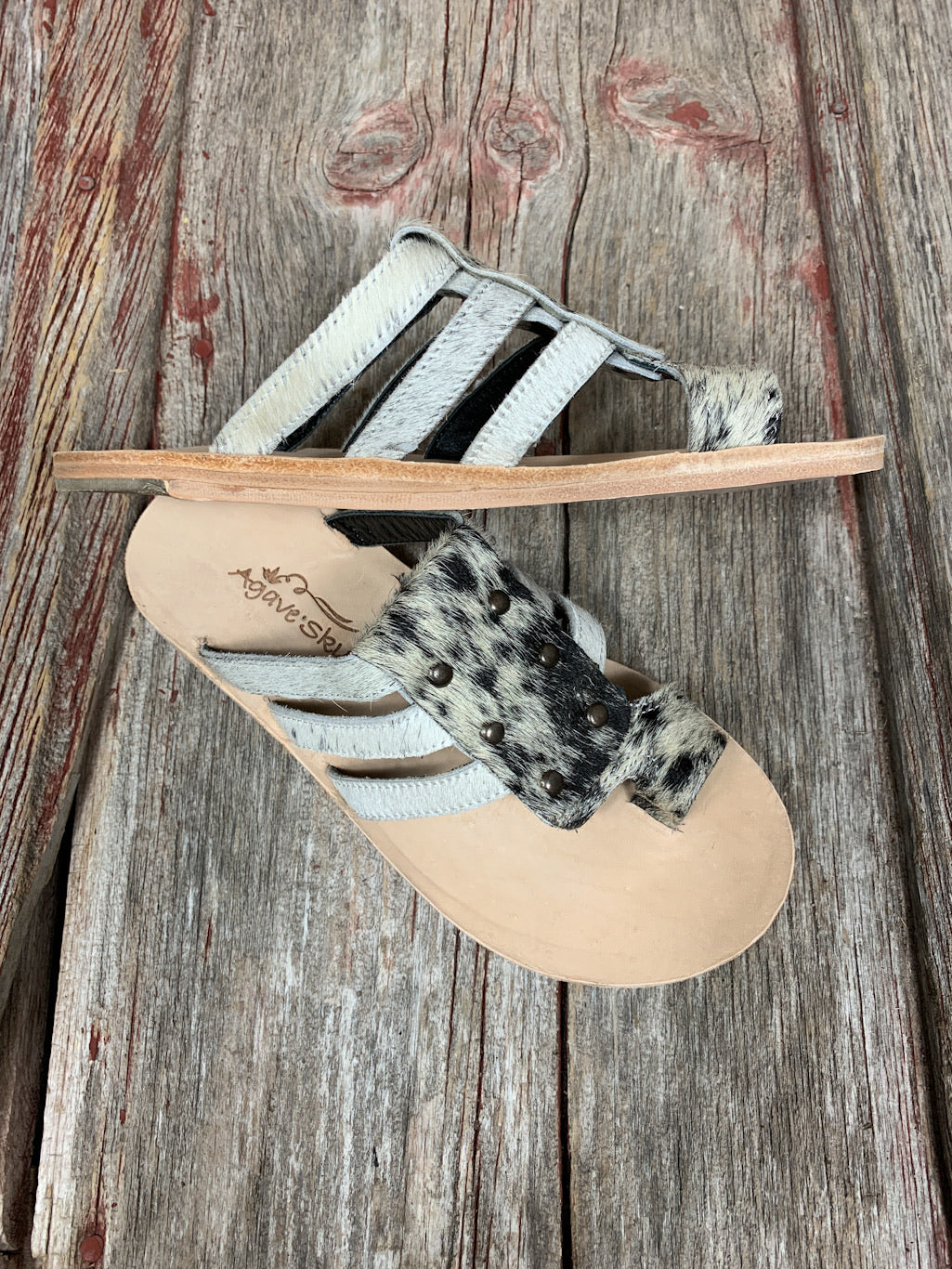 Cowhide Brandy Sandals