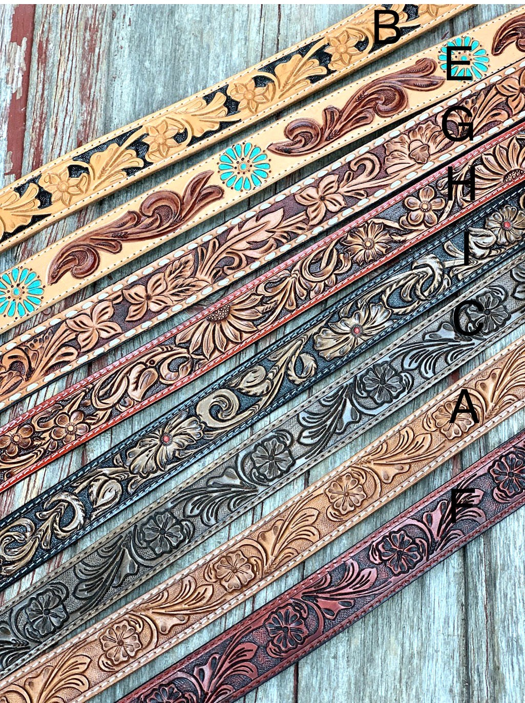 Western Linens Hand Tooled Western Purse Strap