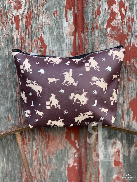 Lila Rodeo Cosmetic Bag
