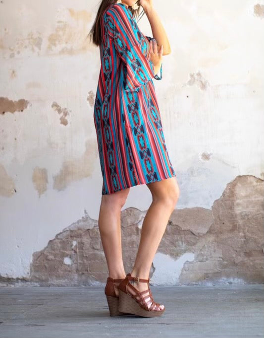 Serape Stripe &amp; Aztec Dress