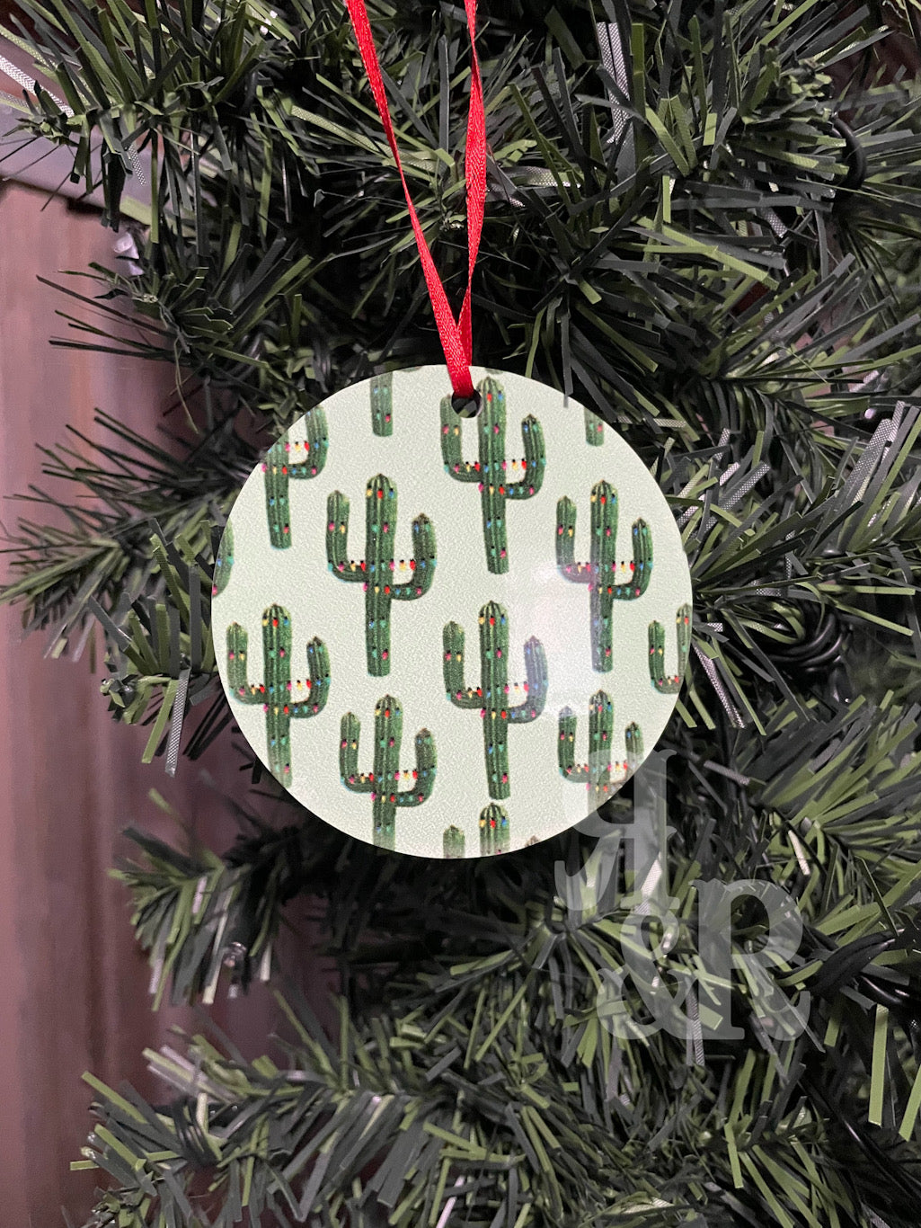 Western Print Christmas Tree Ornament