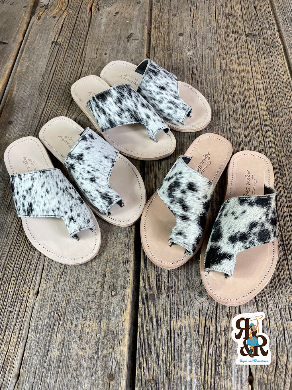 Cowhide Tanya Sandals