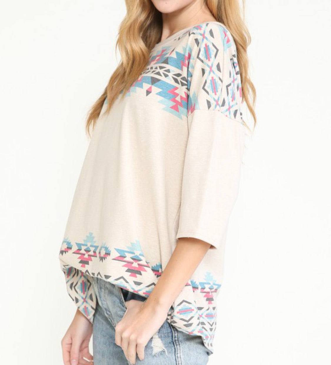 Tan Aztec Top