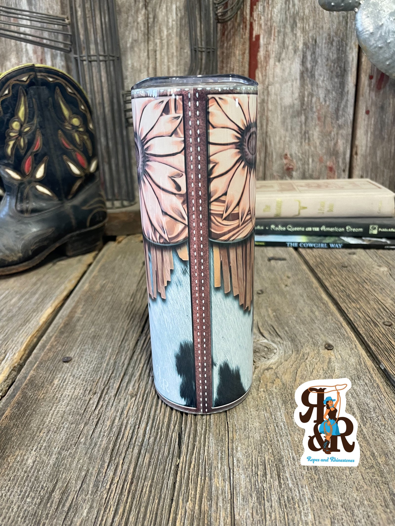 Cowhide & Fringe Tumbler