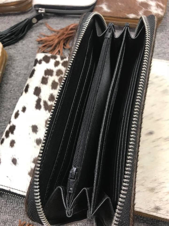 Cowhide Clutch - Ropes and Rhinestones