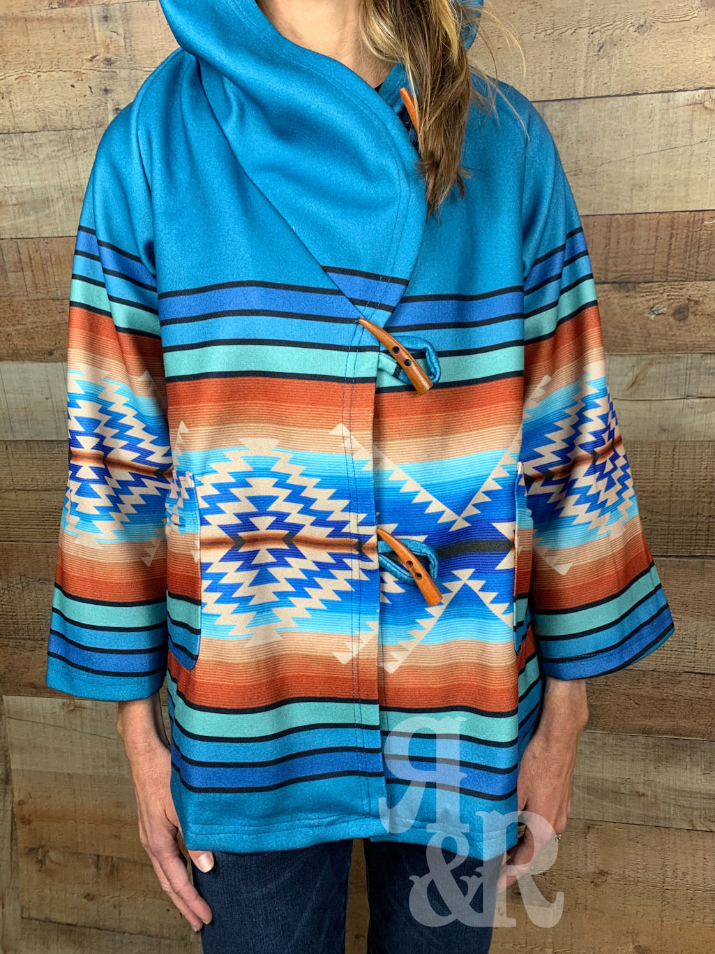Aztec Poncho Coat