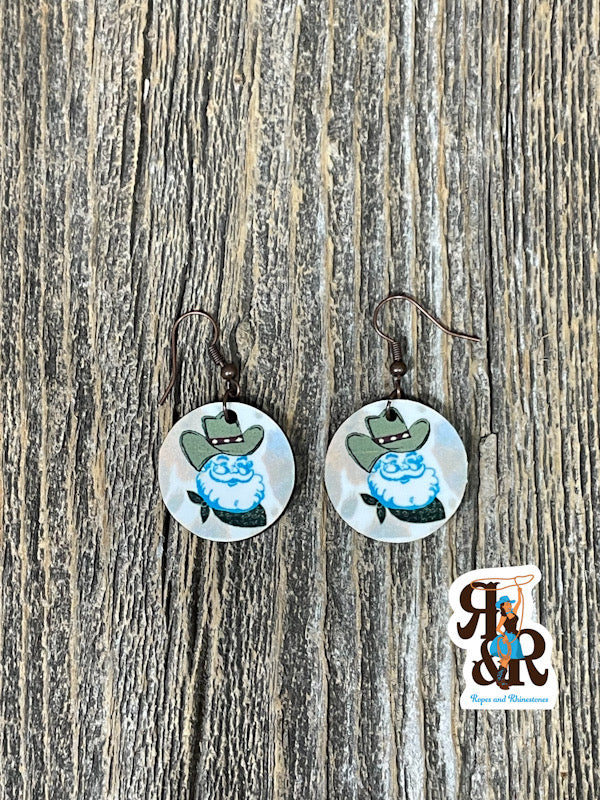 Cowboy Santa Earrings