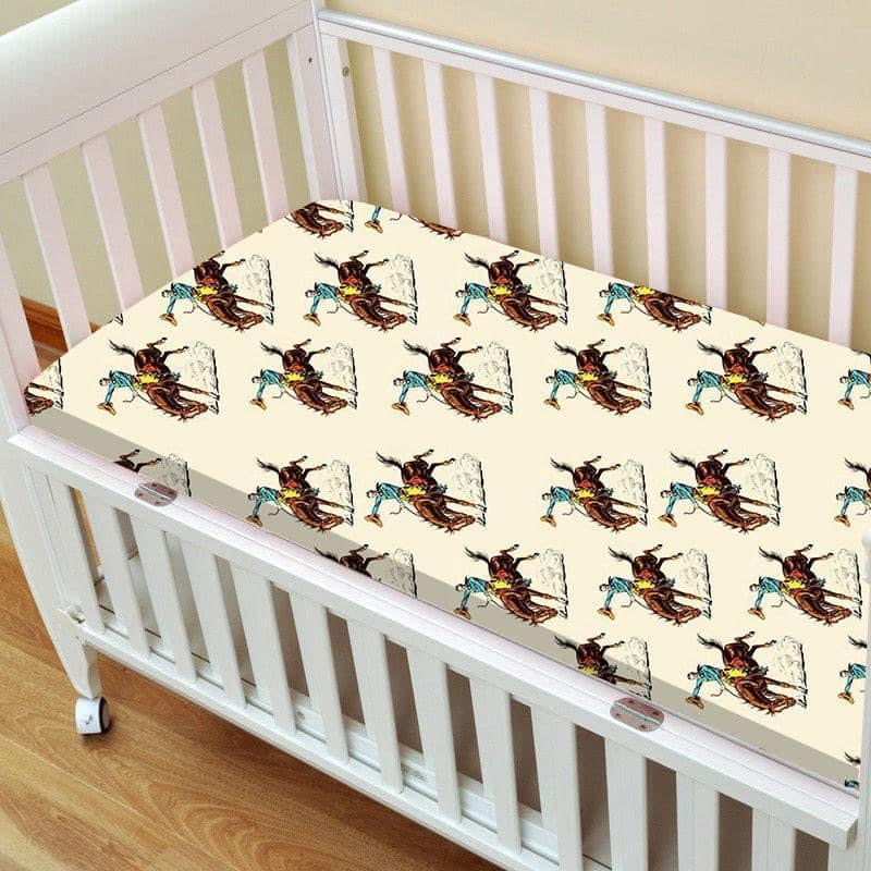 Vintage Cowboy Crib/Toddler Fitted Sheet