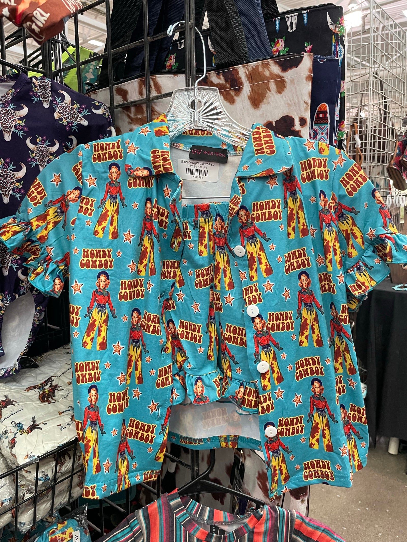 Girls cowgirl pajama set
