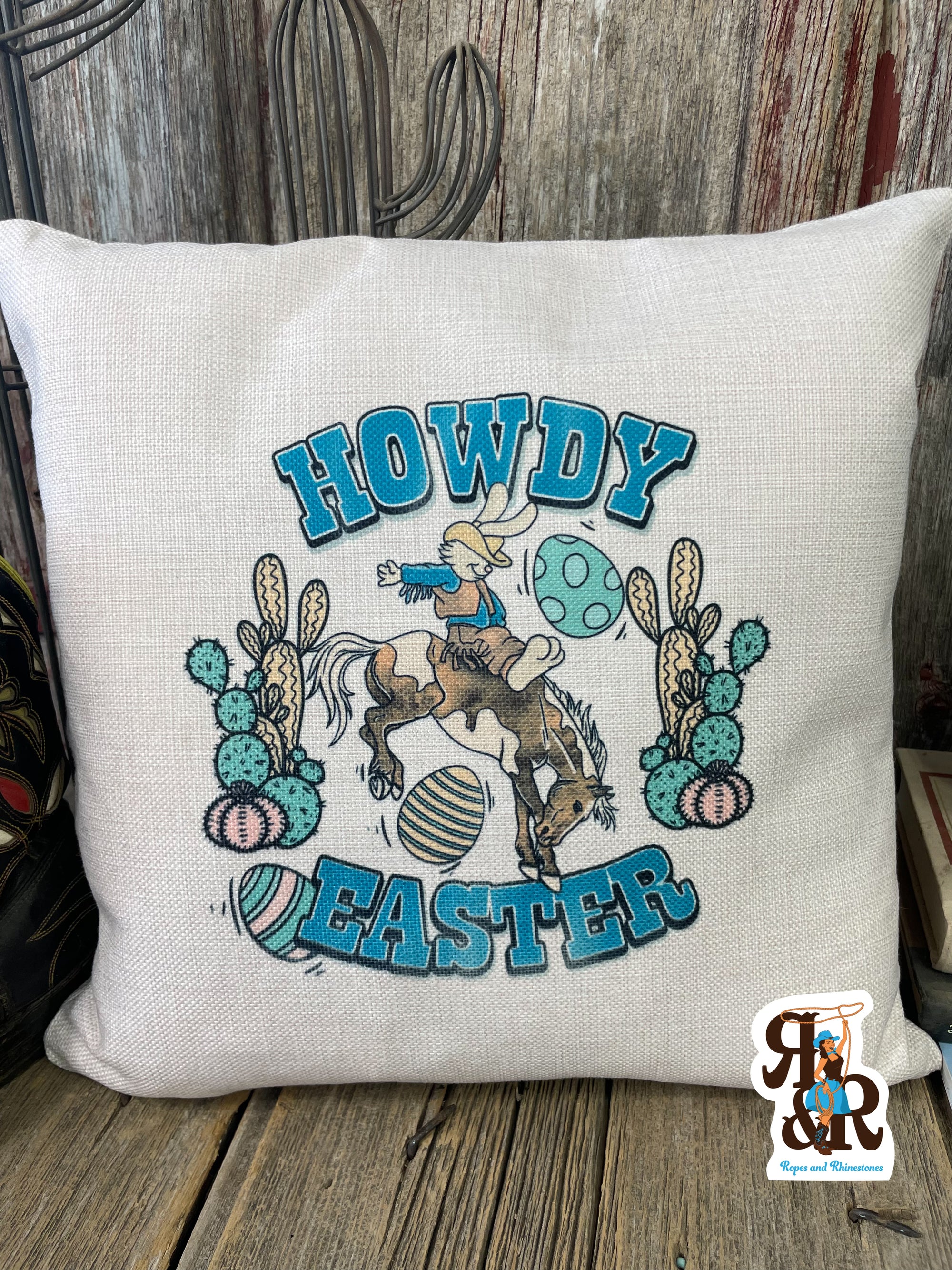 Easter Western Pillow Cover