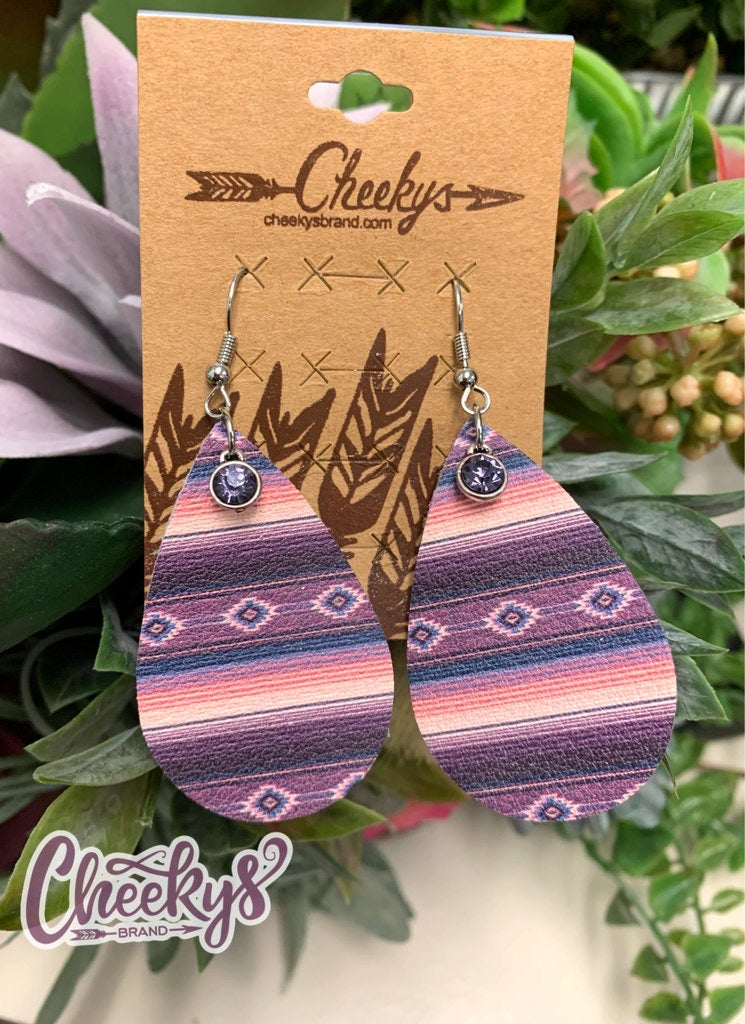 Purple Serape Earrings