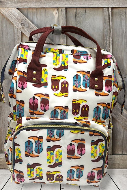 Backpack/Diaper Bag Cowboy Boots