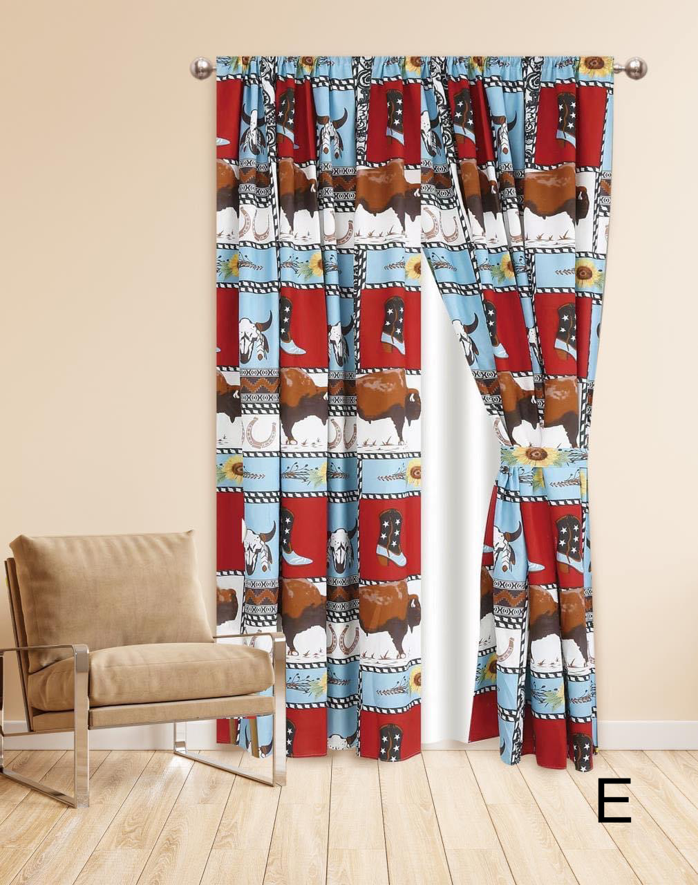 Western Print Curtains