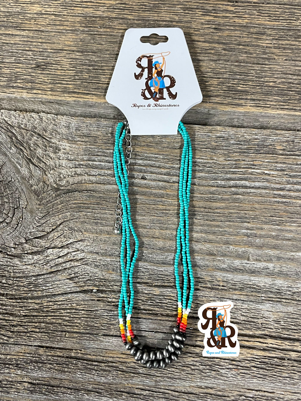 Seed Bead &amp; Navajo Pearl Choker