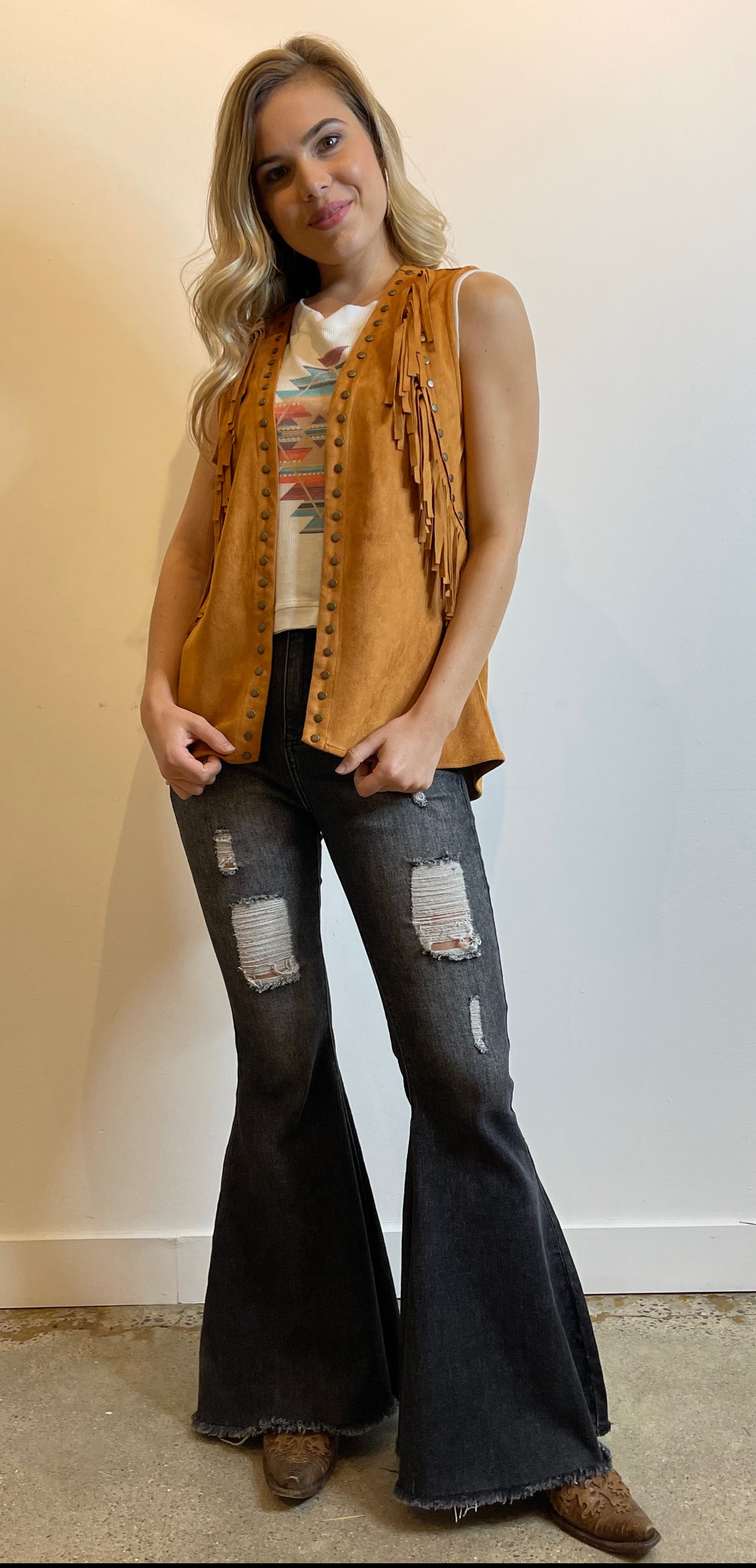 Studded Tan Vest