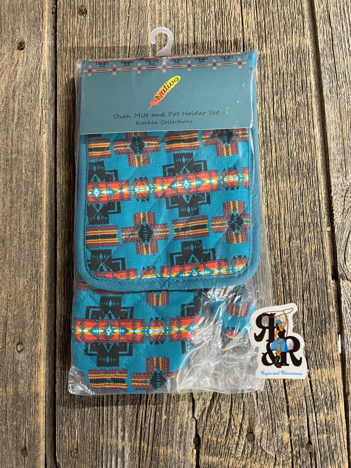 Aztec Oven Mitt Set