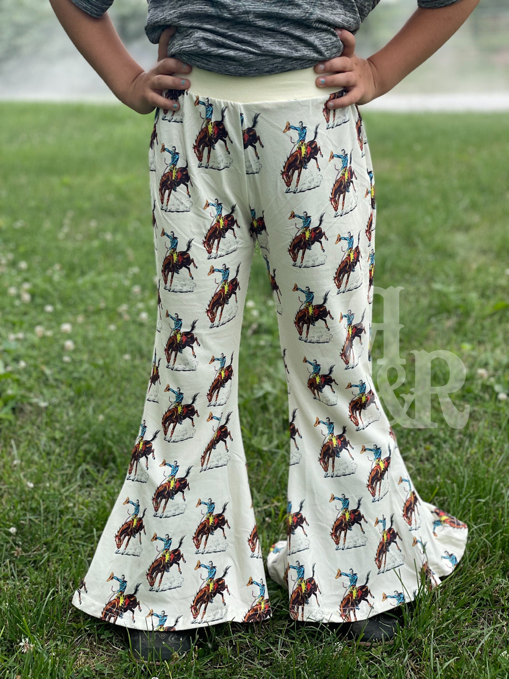 Gg Western Kids Vintage Cowboy Lounge Pants - Ropes and Rhinestones